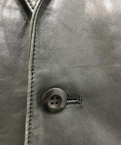 acanthus（アカンサス）acanthus (アカンサス) レザーテーラードジャケット ダークブラウン サイズ:-の古着・服飾アイテム