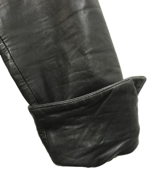 acanthus（アカンサス）acanthus (アカンサス) レザーテーラードジャケット ダークブラウン サイズ:-の古着・服飾アイテム