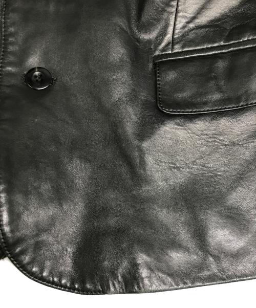 acanthus（アカンサス）acanthus (アカンサス) レザーテーラードジャケット ダークブラウン サイズ:-の古着・服飾アイテム