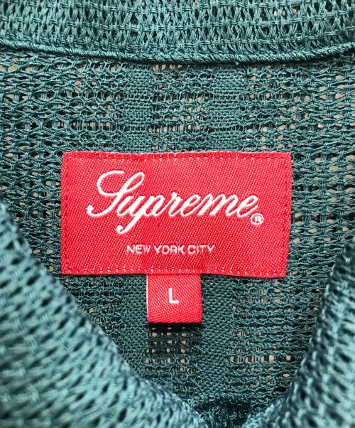 SUPREME（シュプリーム）SUPREME (シュプリーム) Mesh Stripe S/S Shirt/メッシュストライプシャツ グリーン サイズ:Lの古着・服飾アイテム