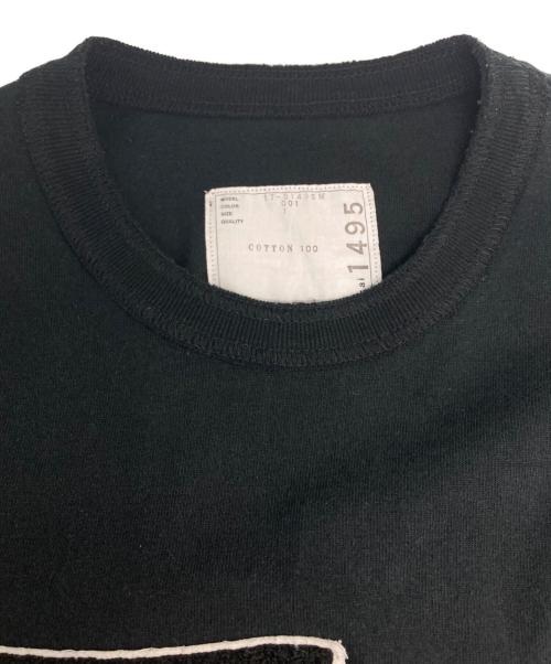 sacai（サカイ）sacai (サカイ) ’Cut up’ Embroidery T-SHIRT/カットアップ エンブロイダリー ティーシャツ ブラック サイズ:1の古着・服飾アイテム