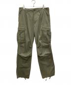 uniform experimentユニフォームエクスペリメント）の古着「BACK SATIN CARGO PANT/バックサテンカーゴパンツ　」｜カーキ