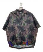 kolor/BEACONカラービーコン）の古着「リエステルハワイアンプリントオーバーサイズシャツ」｜ブラウン