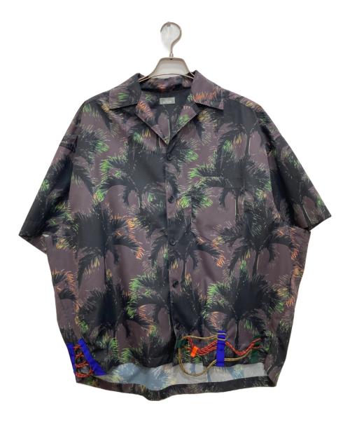 kolor/BEACON（カラービーコン）kolor/BEACON (カラービーコン) リエステルハワイアンプリントオーバーサイズシャツ ブラウン サイズ:2の古着・服飾アイテム