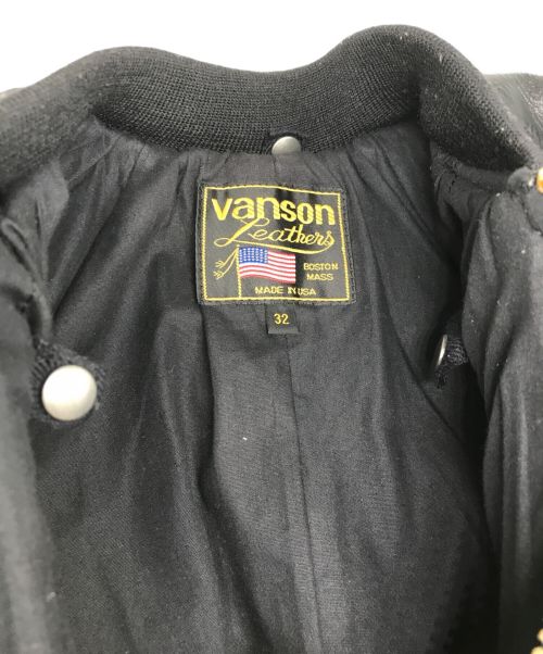 VANSON（バンソン）VANSON (バンソン) シングルライダースジャケット ブラック サイズ:32の古着・服飾アイテム