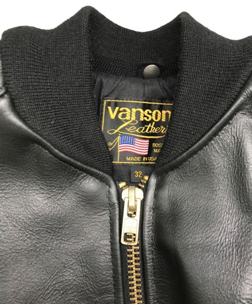 VANSON（バンソン）VANSON (バンソン) シングルライダースジャケット ブラック サイズ:32の古着・服飾アイテム