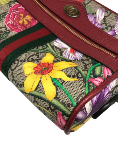 GUCCI（グッチ）GUCCI (グッチ) GGスプリームショルダーバッグ/オフィディア/517350 ベージュ×レッドの古着・服飾アイテム