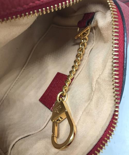 GUCCI（グッチ）GUCCI (グッチ) GGスプリームショルダーバッグ/オフィディア/517350 ベージュ×レッドの古着・服飾アイテム