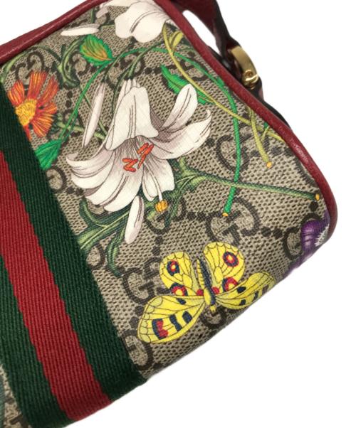 GUCCI（グッチ）GUCCI (グッチ) GGスプリームショルダーバッグ/オフィディア/517350 ベージュ×レッドの古着・服飾アイテム