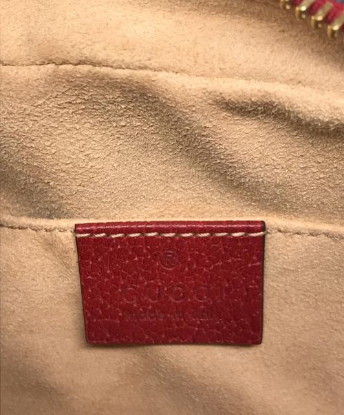 GUCCI（グッチ）GUCCI (グッチ) GGスプリームショルダーバッグ/オフィディア/517350 ベージュ×レッドの古着・服飾アイテム