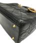 中古・古着 Christian Dior (クリスチャン ディオール) Lady Dior2wayハンドバッグ/レディディオールハンドバッグ ブラック：206000円