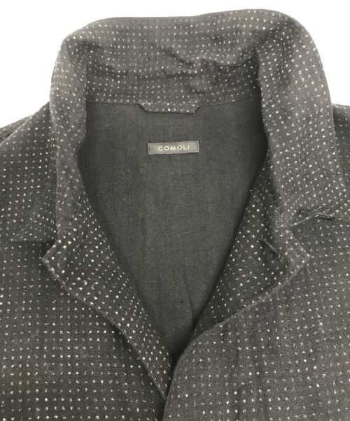 COMOLI（コモリ）COMOLI (コモリ) リネンドットシャツジャケット ブラック サイズ:2の古着・服飾アイテム