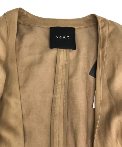 N.O.R.C（ノーク）N.O.R.C (ノーク) ノーカラーコート ベージュ サイズ:2の古着・服飾アイテム