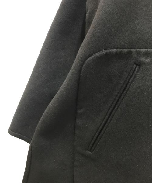 DRAWER（ドゥロワー）DRAWER (ドゥロワー) リバー ノーカラーコート ブラック サイズ:36の古着・服飾アイテム