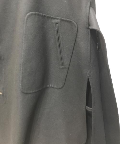 DRAWER（ドゥロワー）DRAWER (ドゥロワー) リバー ノーカラーコート ブラック サイズ:36の古着・服飾アイテム