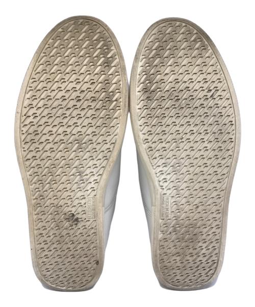 HERMES（エルメス）HERMES (エルメス) クイッカー レザーローカットスニーカー ホワイト×オレンジ サイズ:44の古着・服飾アイテム