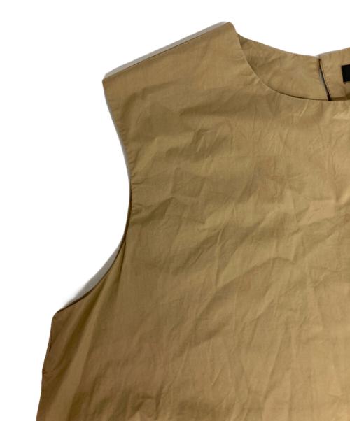 mizuiro-ind（ミズイロインド）mizuiro-ind (ミズイロインド) ノースリーブワンピース ベージュ サイズ:Freeの古着・服飾アイテム