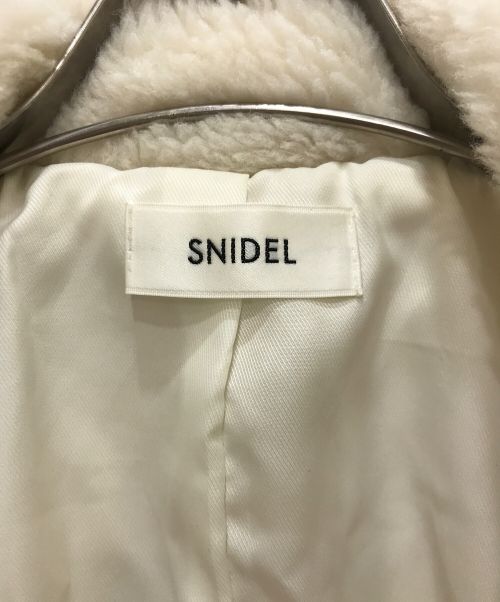 Snidel（スナイデル）Snidel (スナイデル) ボアショートジャケットコート ホワイトの古着・服飾アイテム