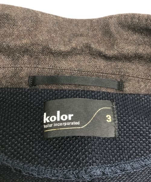 KOLOR（カラー）KOLOR (カラー) 鹿の子ジャケット ブラック サイズ:3の古着・服飾アイテム