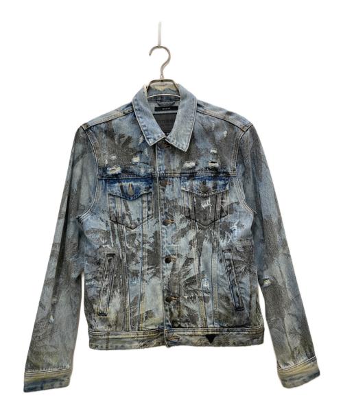 GUESS（ゲス）GUESS (ゲス) ダメージ加工デニムジャケット インディゴ サイズ:Ｍの古着・服飾アイテム