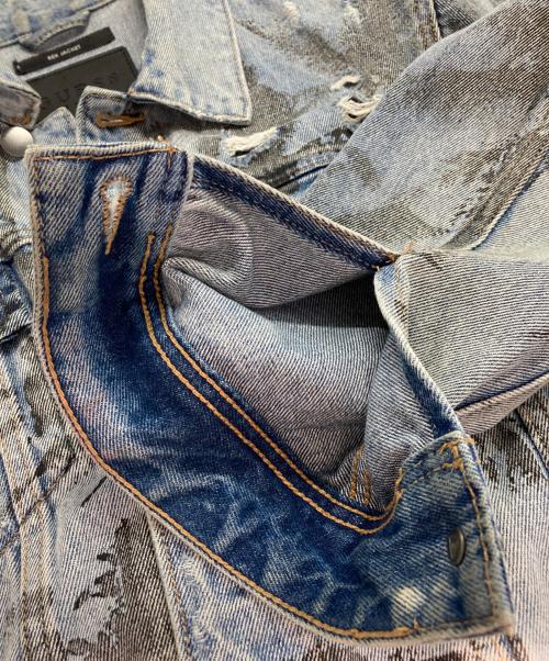 GUESS（ゲス）GUESS (ゲス) ダメージ加工デニムジャケット インディゴ サイズ:Ｍの古着・服飾アイテム