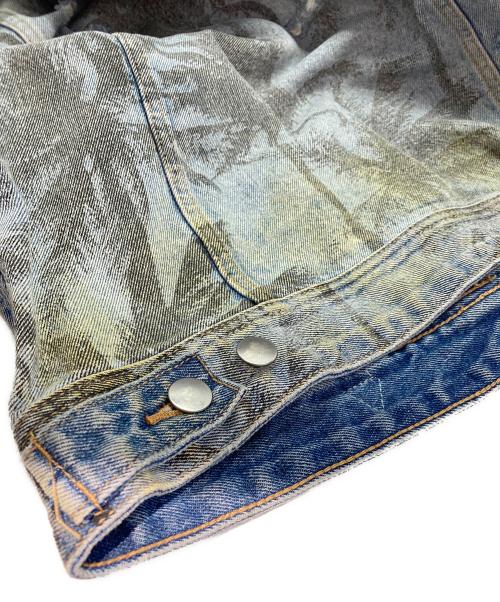 GUESS（ゲス）GUESS (ゲス) ダメージ加工デニムジャケット インディゴ サイズ:Ｍの古着・服飾アイテム