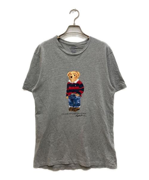 POLO RALPH LAUREN（ポロ・ラルフローレン）POLO RALPH LAUREN (ポロ・ラルフローレン) ポロベアプリントTシャツ グレー サイズ:Ⅿの古着・服飾アイテム