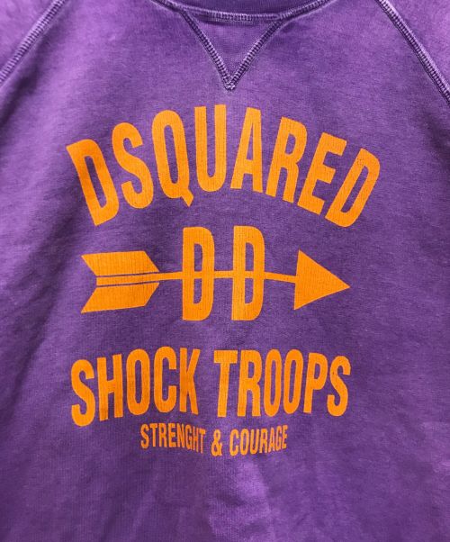 DSQUARED2（ディースクエアード）DSQUARED2 (ディースクエアード) ロゴスウェット パープル サイズ:XLの古着・服飾アイテム