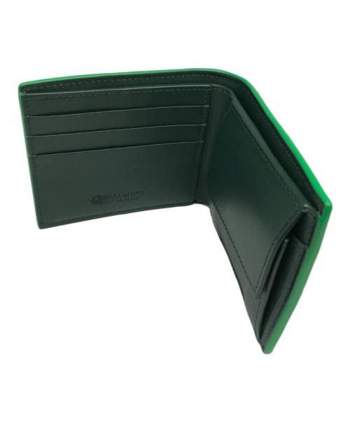 BOTTEGA VENETA（ボッテガベネタ）BOTTEGA VENETA (ボッテガベネタ) イントレチャート2つ折り財布 グリーンの古着・服飾アイテム