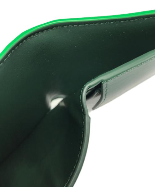 BOTTEGA VENETA（ボッテガベネタ）BOTTEGA VENETA (ボッテガベネタ) イントレチャート2つ折り財布 グリーンの古着・服飾アイテム