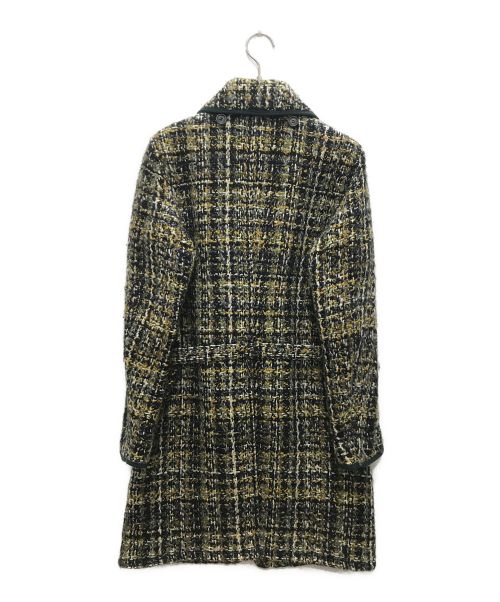 PRADA（プラダ）PRADA (プラダ) ツイードコート グリーン×イエロー サイズ:記載なしの古着・服飾アイテム