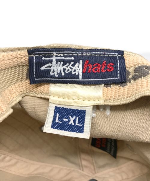 stussy（ステューシー）stussy (ステューシー) 90-00’sロゴ刺繍キャップ ベージュ サイズ:L-XLの古着・服飾アイテム