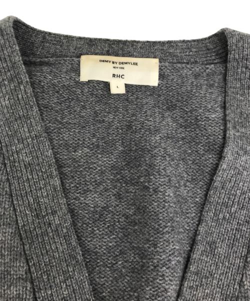 RHC Ron Herman（アールエイチシー ロンハーマン）RHC Ron Herman (アールエイチシー ロンハーマン) Vネックニットカーディガン グレー サイズ:Lの古着・服飾アイテム