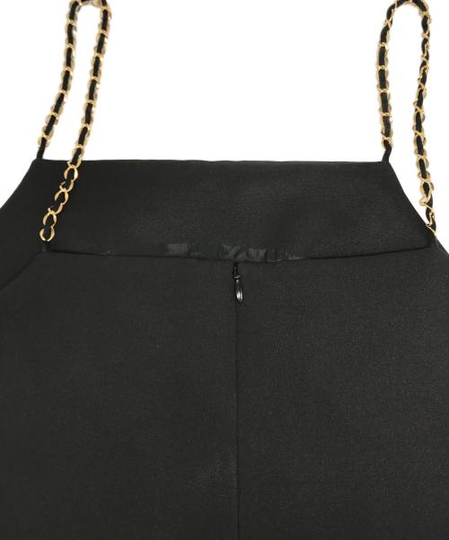 ANAYI（アナイ）ANAYI (アナイ) トリプルクロスチェーンストラップ ワンピース ブラック サイズ:36の古着・服飾アイテム