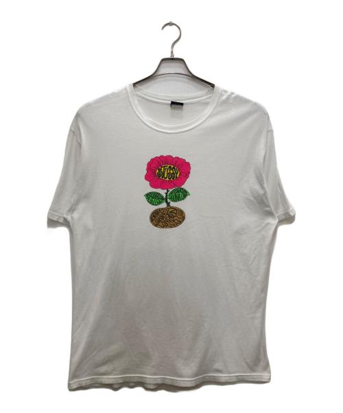 stussy（ステューシー）stussy (ステューシー) プリントTシャツ ホワイト サイズ:XLの古着・服飾アイテム
