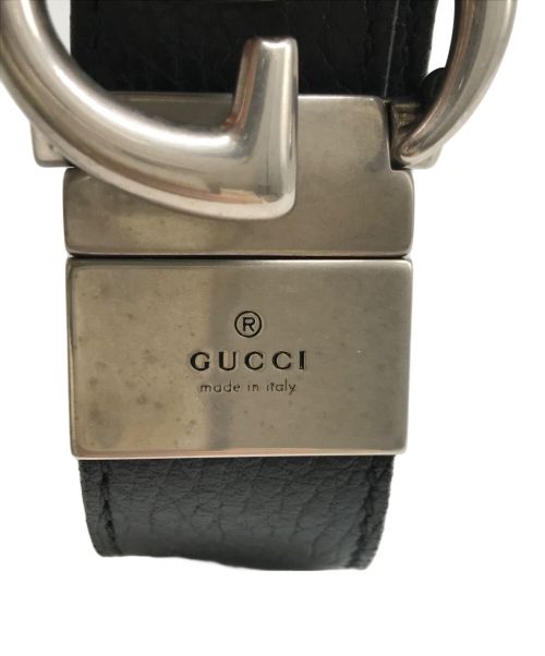 GUCCI（グッチ）GUCCI (グッチ) GGマーモントバックルベルト ブラックの古着・服飾アイテム