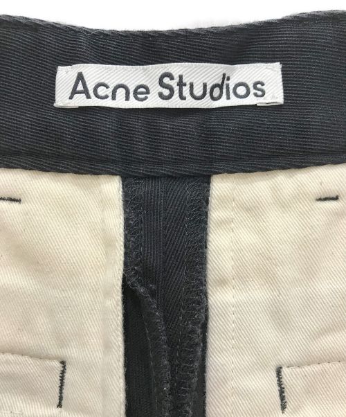 Acne studios（アクネ ストゥディオス）ACNE STUDIOS (アクネ ストゥディオス) ツイルトラウザーズ ブラック サイズ:44の古着・服飾アイテム