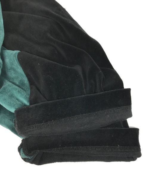 Vivienne Westwood man（ヴィヴィアン ウェストウッド マン）Vivienne Westwood man (ヴィヴィアン ウェストウッド マン) 2トーンベロア ニューステファントラウザーパンツ グリーン×ブラック サイズ:46の古着・服飾アイテム