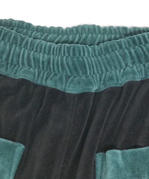 Vivienne Westwood man（ヴィヴィアン ウェストウッド マン）Vivienne Westwood man (ヴィヴィアン ウェストウッド マン) 2トーンベロア ニューステファントラウザーパンツ グリーン×ブラック サイズ:46の古着・服飾アイテム