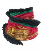 HERMESエルメス）の古着「プリーツカレ」｜ピンク×ブラック