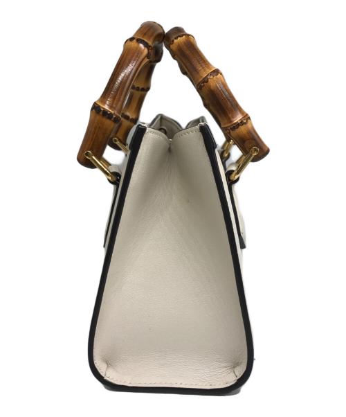 GUCCI（グッチ）GUCCI (グッチ) ダイアナ ミニトートバッグ アイボリーの古着・服飾アイテム