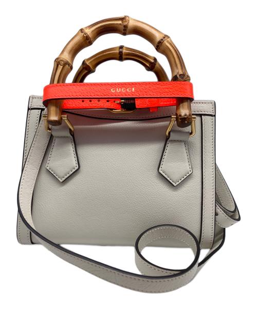 GUCCI（グッチ）GUCCI (グッチ) ダイアナ ミニトートバッグ アイボリーの古着・服飾アイテム