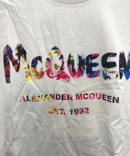 ALEXANDER McQUEEN（アレキサンダーマックイーン）ALEXANDER McQUEEN (アレキサンダーマックイーン) ロゴTシャツ ホワイト サイズ:40の古着・服飾アイテム
