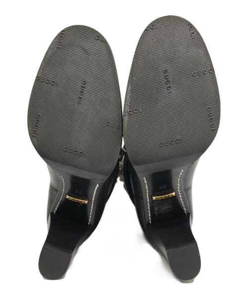 GUCCI（グッチ）GUCCI (グッチ) GG シアリングエフェクトブーツ ブラック サイズ:35の古着・服飾アイテム