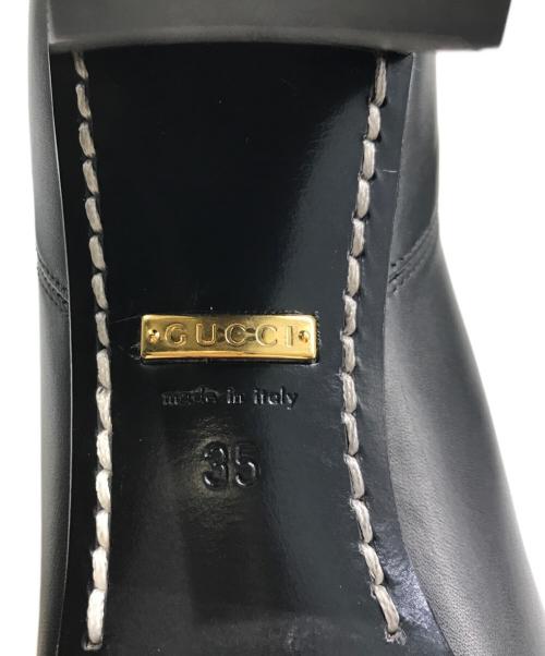 GUCCI（グッチ）GUCCI (グッチ) GG シアリングエフェクトブーツ ブラック サイズ:35の古着・服飾アイテム