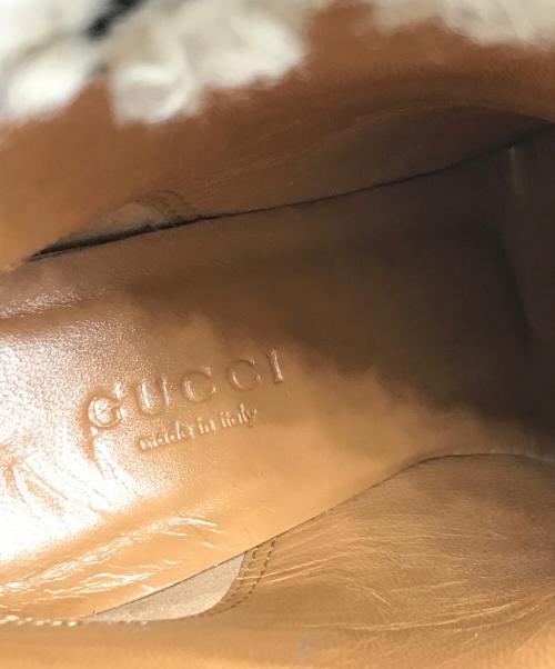 GUCCI（グッチ）GUCCI (グッチ) GG シアリングエフェクトブーツ ブラック サイズ:35の古着・服飾アイテム
