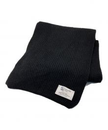 JOHNSTONS OF ELGIN×green label relaxing（ジョンストンズオブエルガン×グリーンレーベルリラクシング）の古着「ニットマフラー」｜ブラック