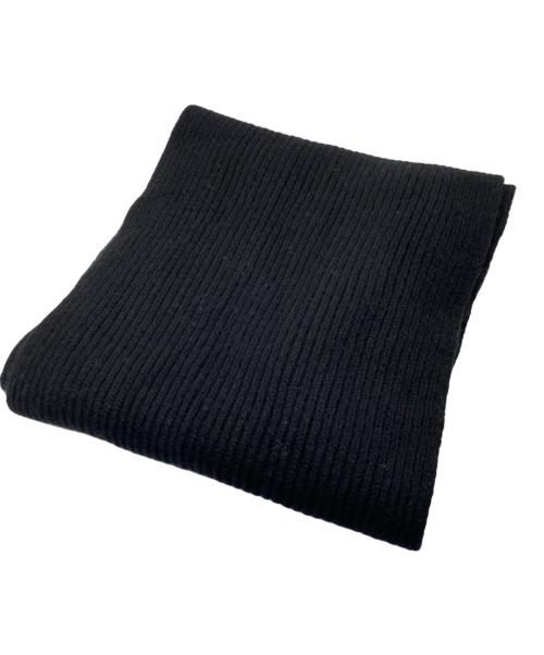 JOHNSTONS OF ELGIN（ジョンストンズオブエルガン）JOHNSTONS OF ELGIN (ジョンストンズオブエルガン) green label relaxing (グリーンレーベルリラクシング) ニットマフラー ブラックの古着・服飾アイテム