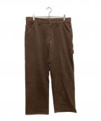 Caleカル）の古着「ナチュラルウールフェルトパンツ」｜ブラウン