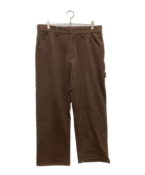 Cale（カル）Cale (カル) ナチュラルウールフェルトパンツ ブラウン サイズ:4の古着・服飾アイテム